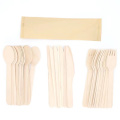 Disposable birch wooden cutlery forks knives spoon